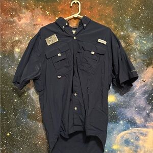 Columbia Men's Navy Casual Button Down Shirt